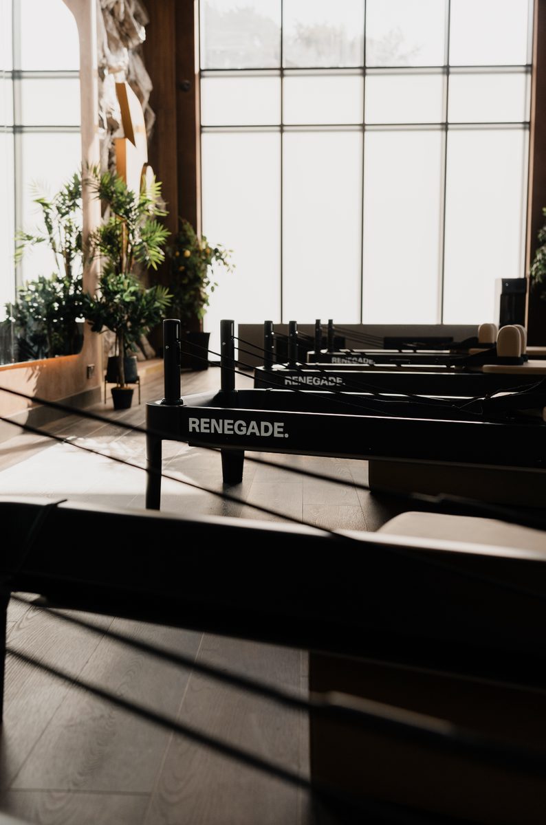 Renegade Reformer equipment and studio detail, reformer Pilates Bristol